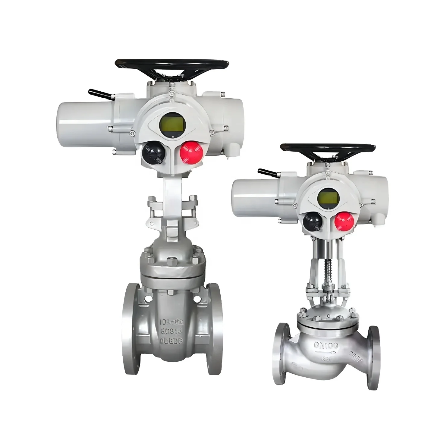 Нержавеющая сталь двойной фланец Multi поворот 220V / 380V Электрический приводный клапан с электроприводом