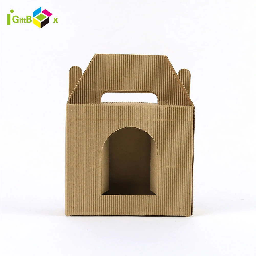 Custom printed corrugated packaging box portable carton for wine