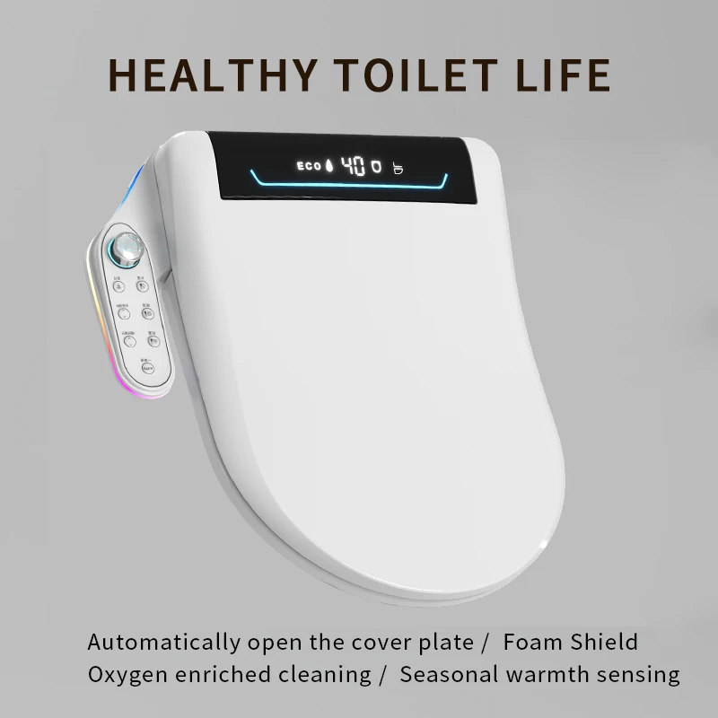 Smart U V Shape  UF  Fully Automatic Flip Handle Instant Heating Electric Flushing  Drying Heated Smart Toilet Bidet Cover Seat