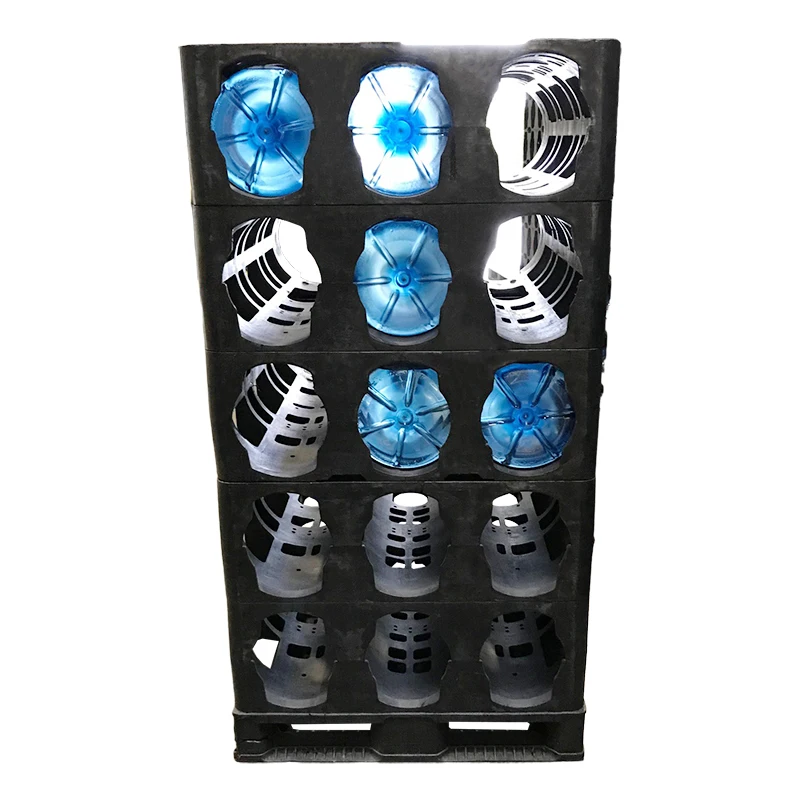 Tremendous stackability Plastic HDPE 3 Pocket 5-Gallon Modular Racking System Water Bottle Storage Holder Rack For Transport