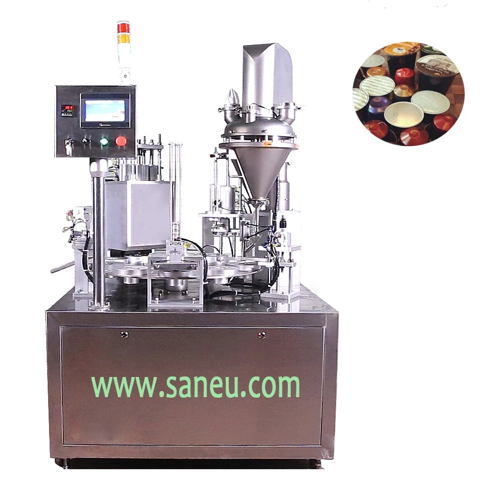 K Cup Nespresso Capsules Nitrogen Gas Filling Sealing Machine Coffee Powder Packing Machine
