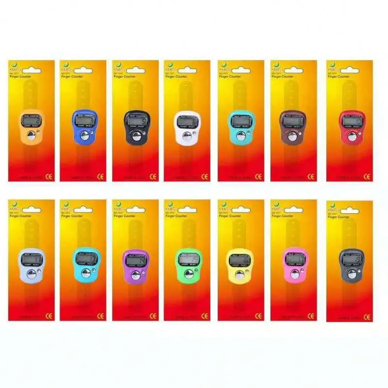 Electronic Digital Finger Ring Tally Counter Hand Held Knitting Row Counter Clicker NEW Mini Point Marker Counter LCD