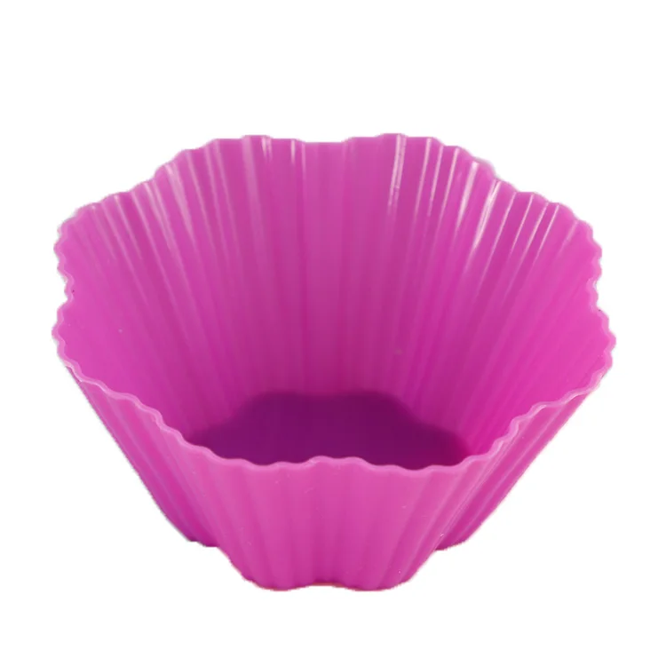 
Hot Sale Flower Shape Approved Silicone Muffin Cupcake Mold Silicone Cup Cake 