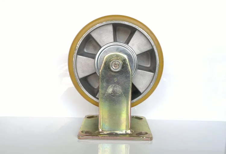 6 inch casters aluminum core polyurethane PU pulley industrial heavy duty bearing roller cart wheels