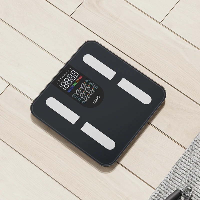 BMI 227KG Digital Bathroom Scales Portable Digital Weighing Scale 4 Electrodes Body Fat Weight Scale With Bluetooth