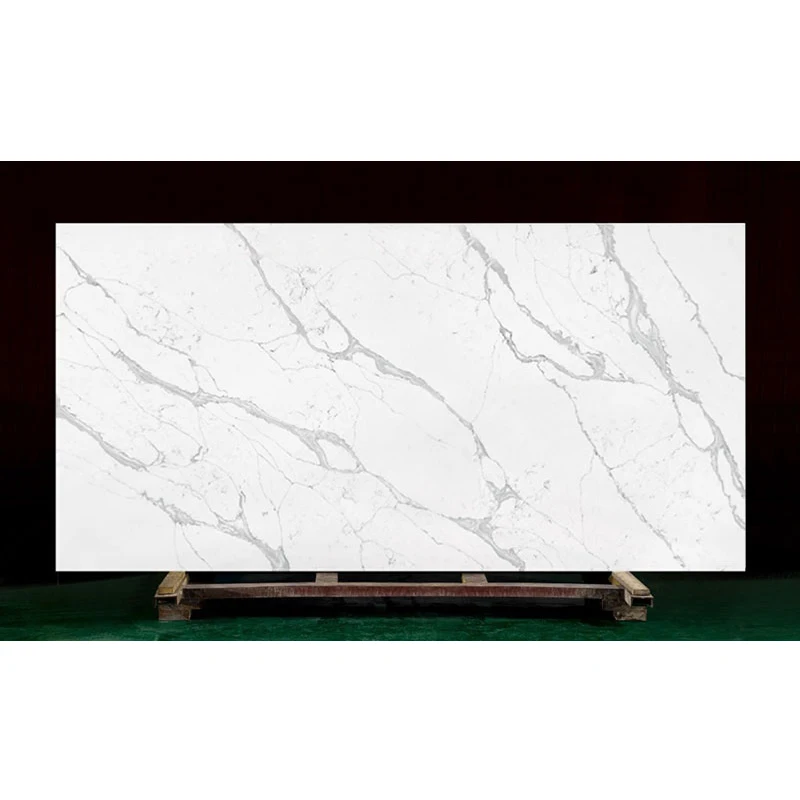 Hot Selling Wholesale Polished Kitchen Countertops Vanity Top Quartz Stone Tiles and Slab DC-1207