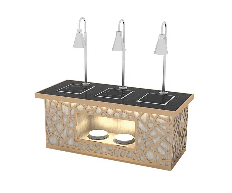 Commercial Buffet Counter Hot and Cold Buffet Combination Table