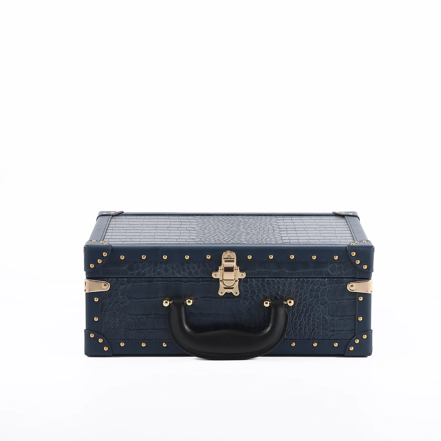 13-Inch Crocodile Grain PU Leather Luxury Custom Suitcases Unisex Travel Bags and Luggage Sets with Carry Luggage Case