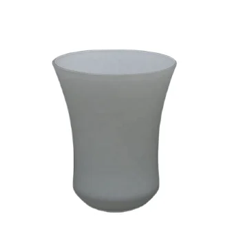 Modern White Frosted Opal Matt Glass Bell Lampshade Mouth Blown Japanese French Chinese Rustic French Transparent Flower Edge