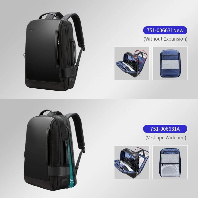 BOPAI Fashion 15.6 Inch Laptop Anti Theft Backpack USB Charging Men Large Capacity Nylon Compact Unisex Business Back Pack