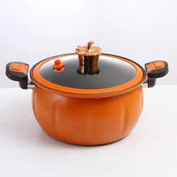 Creative Pumpkin Dun Micro Pressure Pot Household Multi functional Soup Pot Round Dudu Stewed Boiling Integrated Non stick Press