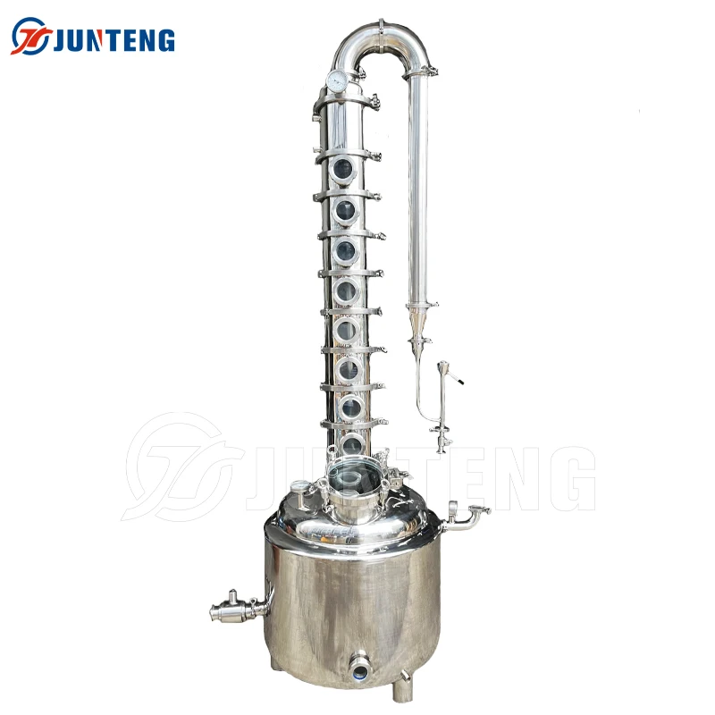 Sanitary stainless steel 100L-200L alcohol distillation micro industrial distillery equipment home alcohol distiller