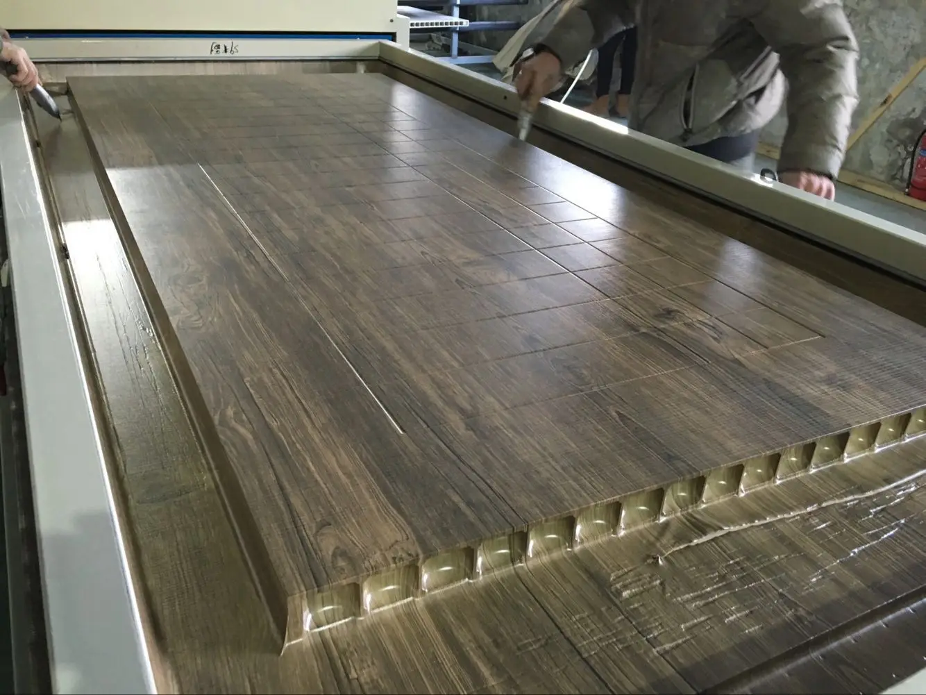 High quality wood plastic composite hollow door panel WPC profile for door use WPC door core width*thickness 640*45mm