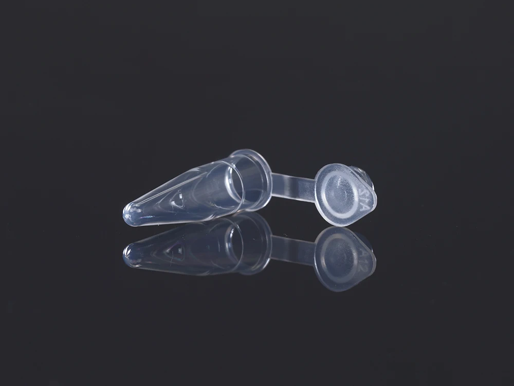 Eco Friendly Factory Direct Supply Plastic PP Material PCR Single Tubes with Flat Cap For Lab Test Use