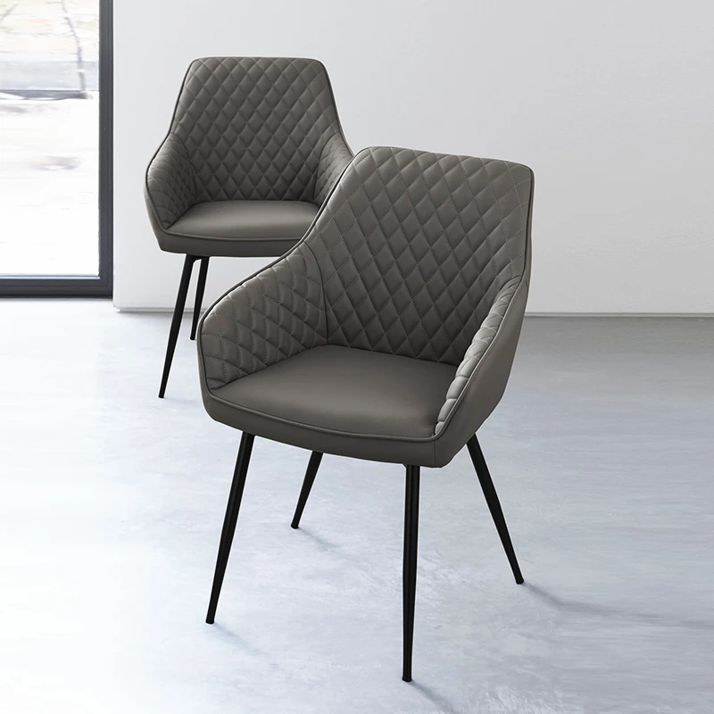 Nordic Style Design Modern Dining Room Furniture Leather Dining Chair And Velvet Metal Leg Dining Chair