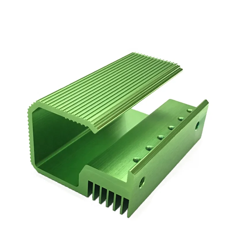 Anodizing Heat Sink Extrusion Profiles Aluminium Custom CNC Aluminium Carton Cnc Machining Cnc Aluminum Manufacturer 6063 Green