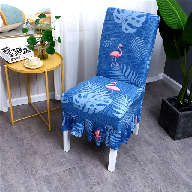 Новинка 2020, оптовая продажа, универсальные эластичные чехлы на обеденные стулья из спандекса с изображением блока из лайкры для кухни/зала/гостиной