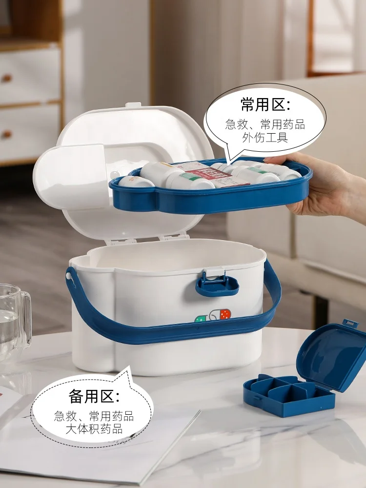 Household Travel Plastic First Aid Kit Medical container Medicine Chest With Box