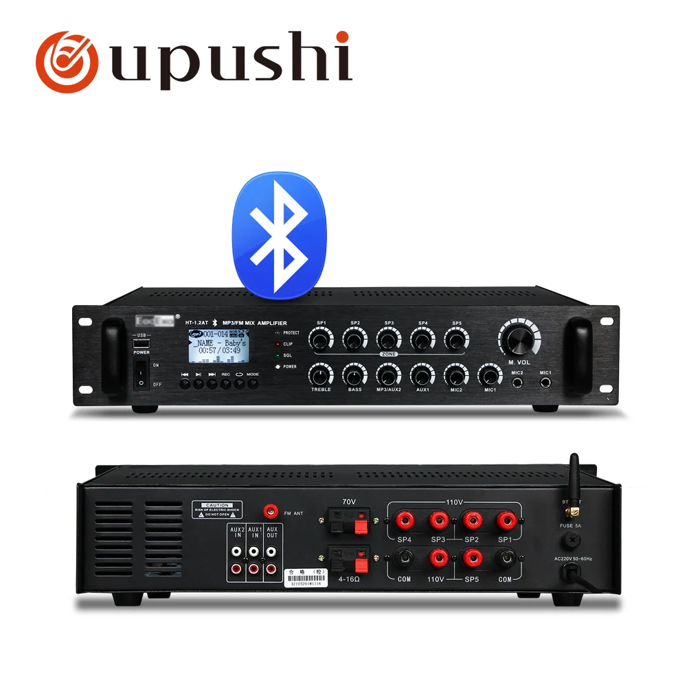 Oupushi HT-2.4AT-TD202 240 Вт 40 Гц-18 кГц поддержка усилителя качества звука bluetooth/USB HIFI с широким