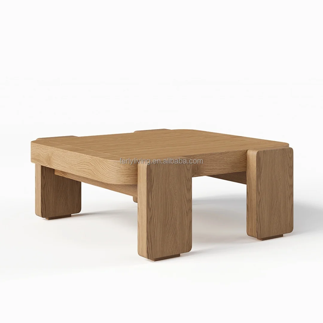 FERLY Modern Customized OEM Solid Wood Teak Outdoor Garden Furniture Side Table Wood Coffee Table For Garden