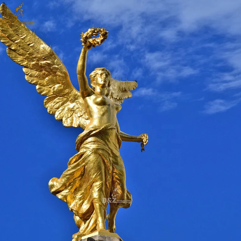 Garden Decoration Metal Woman Sculpture Life Size Bronze Beautiful Guardian Angel Statue