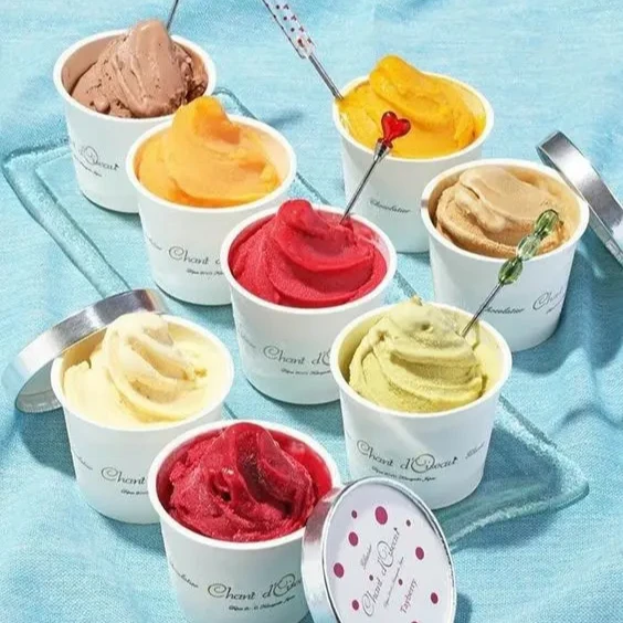 Hot Sale Eco Friendly Summer Ice Cream Tub Container Smoothie Frozen Yogurt Packaging Cup PLA Disposable Ice Cream cup