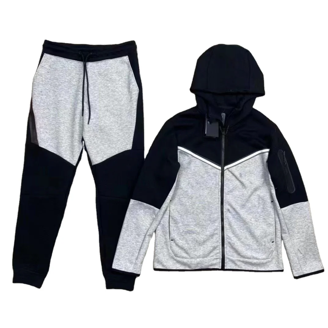 2024 Hip hop trend Tech fleece suit sportswear tracksuit Hooded tracksuit men Cotton Pants Casual mens sportswear