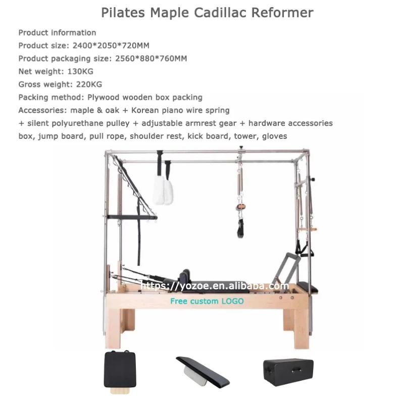 Beech wood Factory direct hot sale  yoga gym fitness Pilates reformers machine Cadillac Bed
