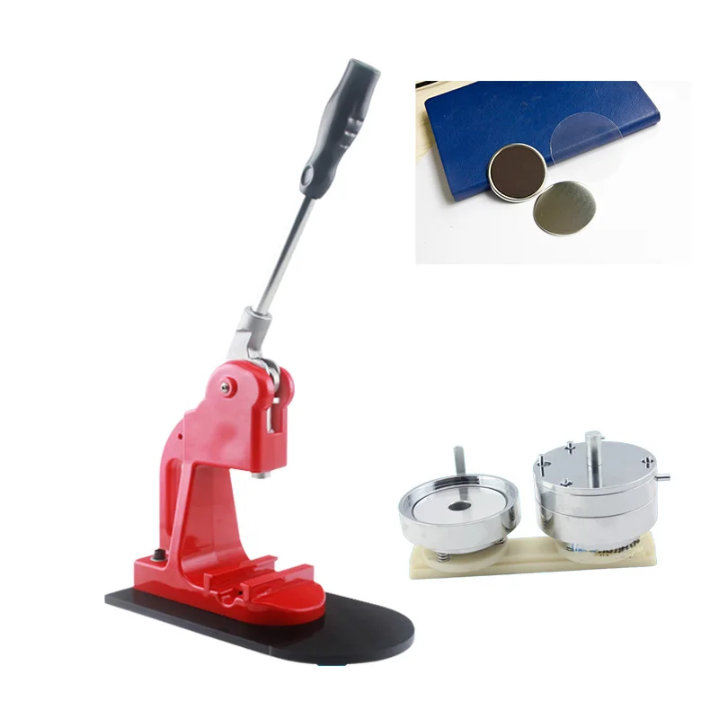 Маленькая машина для изготовления значков + форма 58 мм + резак 58 мм + 100 круглая мягкая магнитная наклейка для холодильника материал