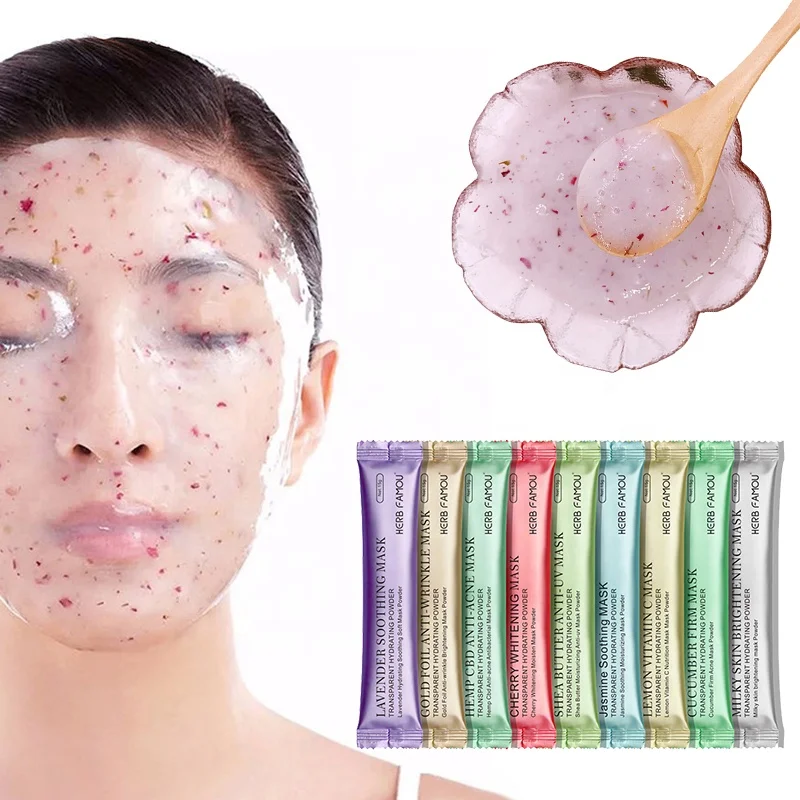 New products Collagen facial mask powder Facial Anti Aging clay rose hydrogel Face Rubber Mask Soft Hydro Jelly Mask Powder
