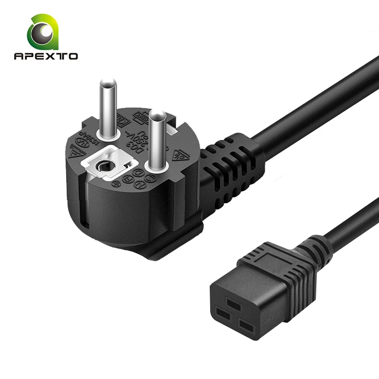 UK EU Standard Computer Cables Connector C20 to C19 Power Cords For Servers and PDU