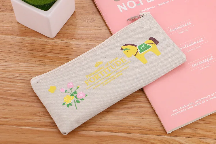 Wholesale Multi-color Cheap Price Factory Direct Sale Creative Cartoon Cute Oxford Pencil Case