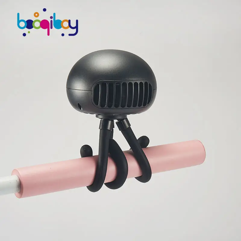 2023 New Design Octopus Fan 2000/4000 MA Learless Portable USB Charging Jellyfish Baby Cart Fan Hip Fanny Pack Baby Carrier
