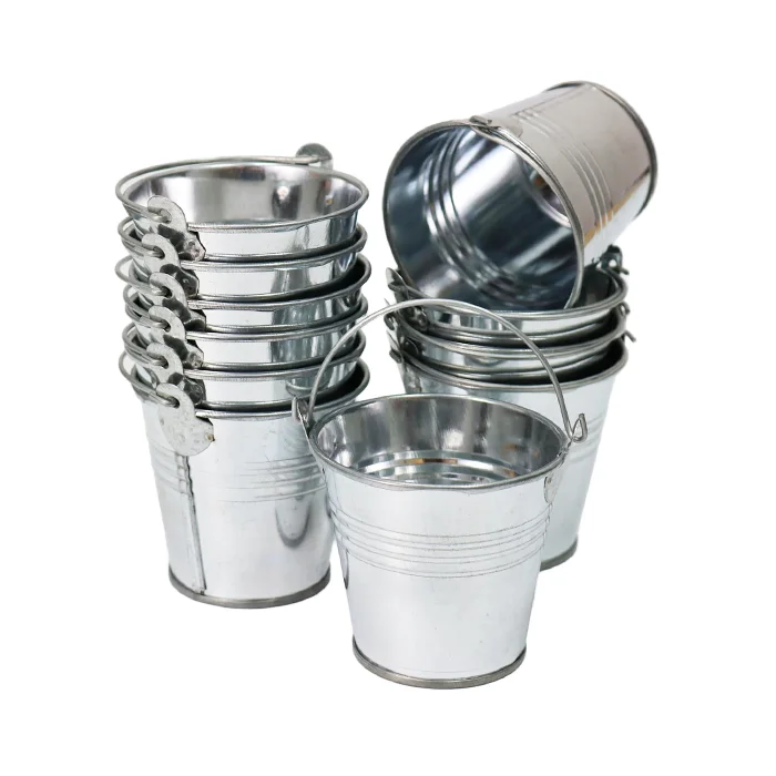 High quality water barrel 3L/4L/5l Gardening Gifts Mini Metal Buckets With Handles Galvanized  Pail