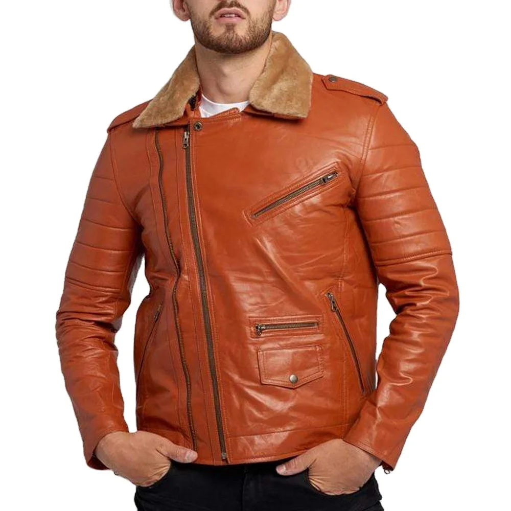 Wholesale Latest Design Genuine Leather Jacket For Men