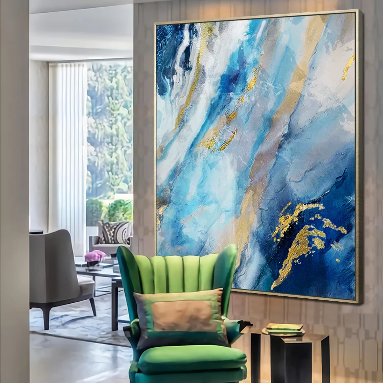 Buy Online Plain Canvas Picture 100% Hand Painted Pastel Colour Oil Painting Product