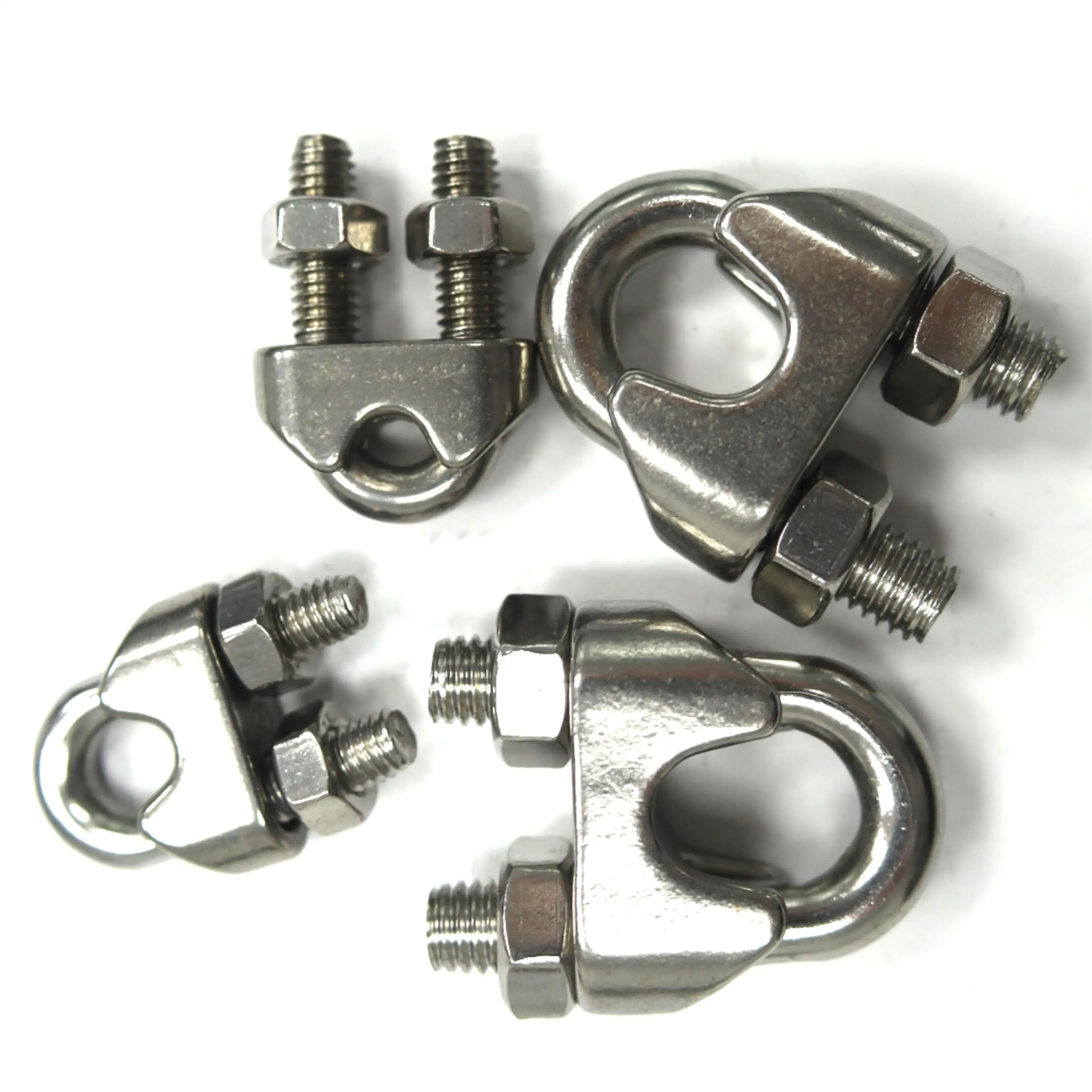 Factory Price Stainless Steel DIN 741 Metric Size Germany Standard Wire Rope Clip Forged Rigging Cable Clamp