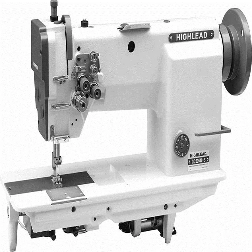 Двухигольная швейная машина GC20518-B швейная машина с высоким содержанием свинца с большими крючками для подачи иглы