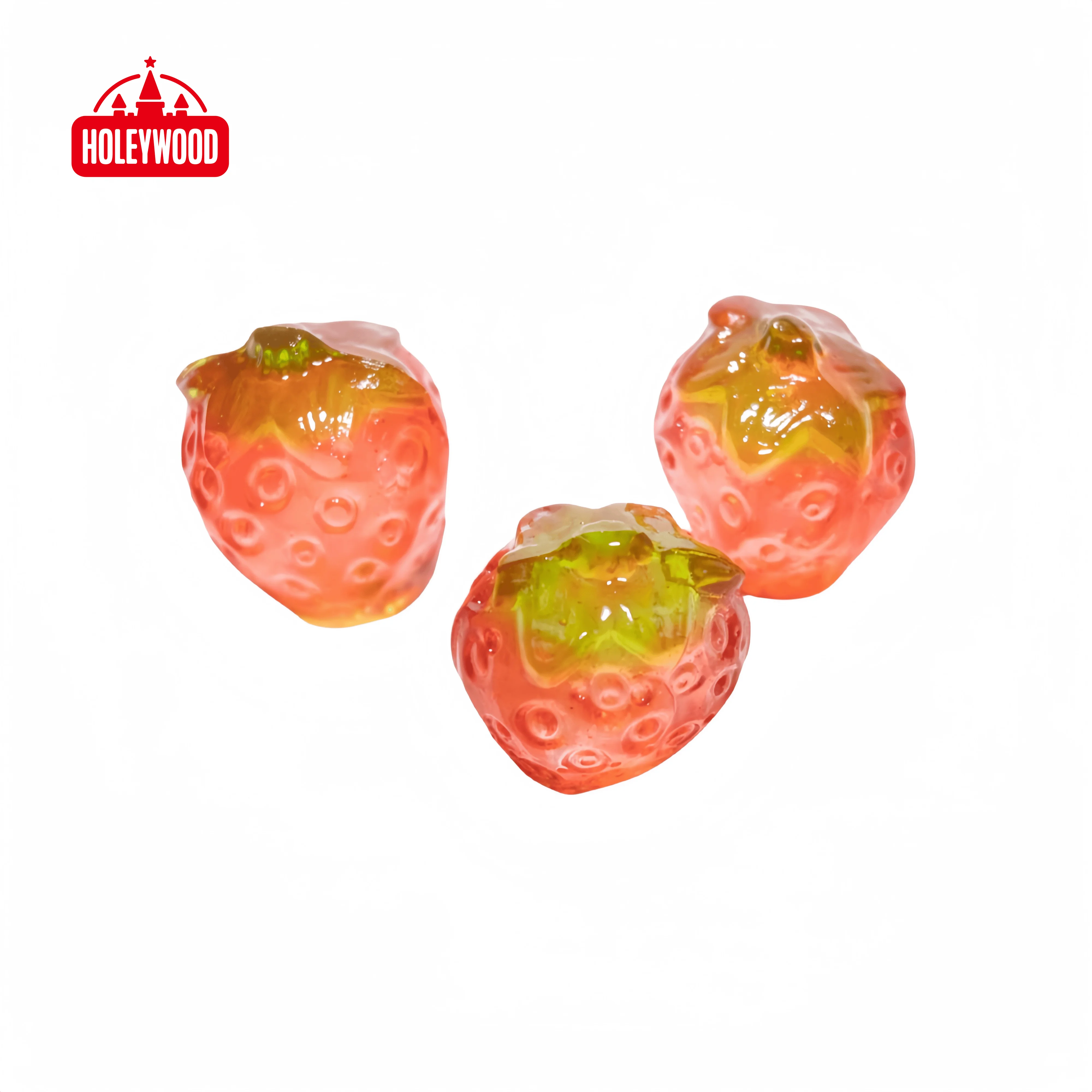 Holeywood 120g Fruit Gummy Candy Pineapple Grape Orange Strawberry Peach Individual Package Halal Certified in Bag Packaging