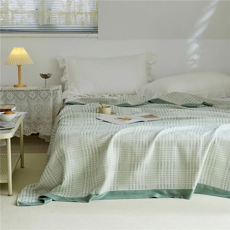 Manufacturers wholesale bamboo fiber cover blanket digital woven blanket summer cool feeling breathable cool feeling blanket