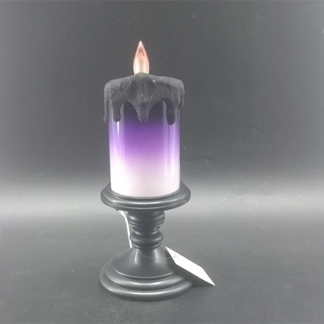 Популярные экологически безопасные светодиодные свечи с градиентом на Хэллоуин украшение для