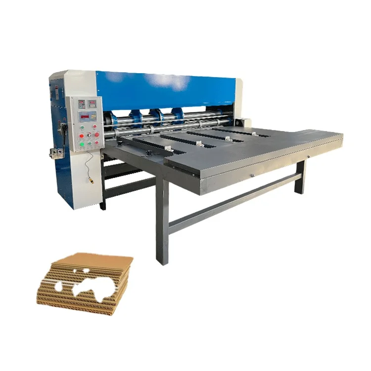 semi-automatic slotting machine for corrugated carton box making