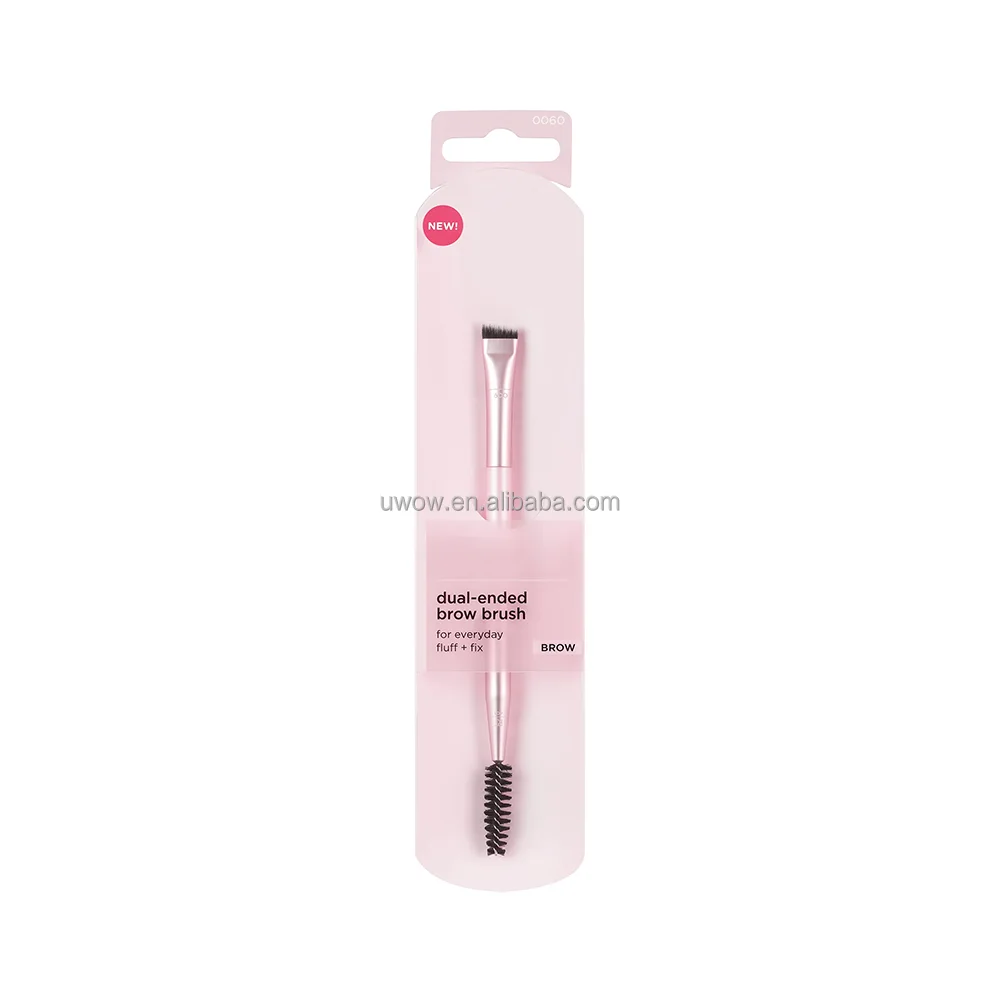 Double End OEM Real Wholesale Techniques Synthetic 2023 Hot Sale Good Price Pink Professional Single Eyebrow Makeup Brushes Set