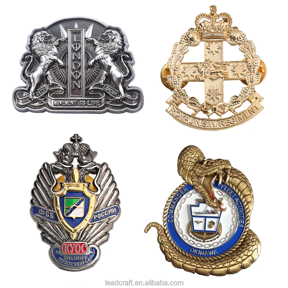 Manufacturing Supplier Wholesale Custom Sliver 3D Pin Metal Badge for Souvenir