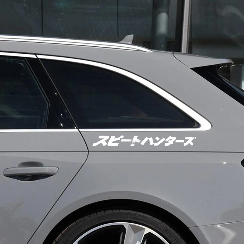 Japanese Speedhunter Car Interior Stickers Reflective Hood and Headlamp Logo Decals Plastic Decorative Accessories