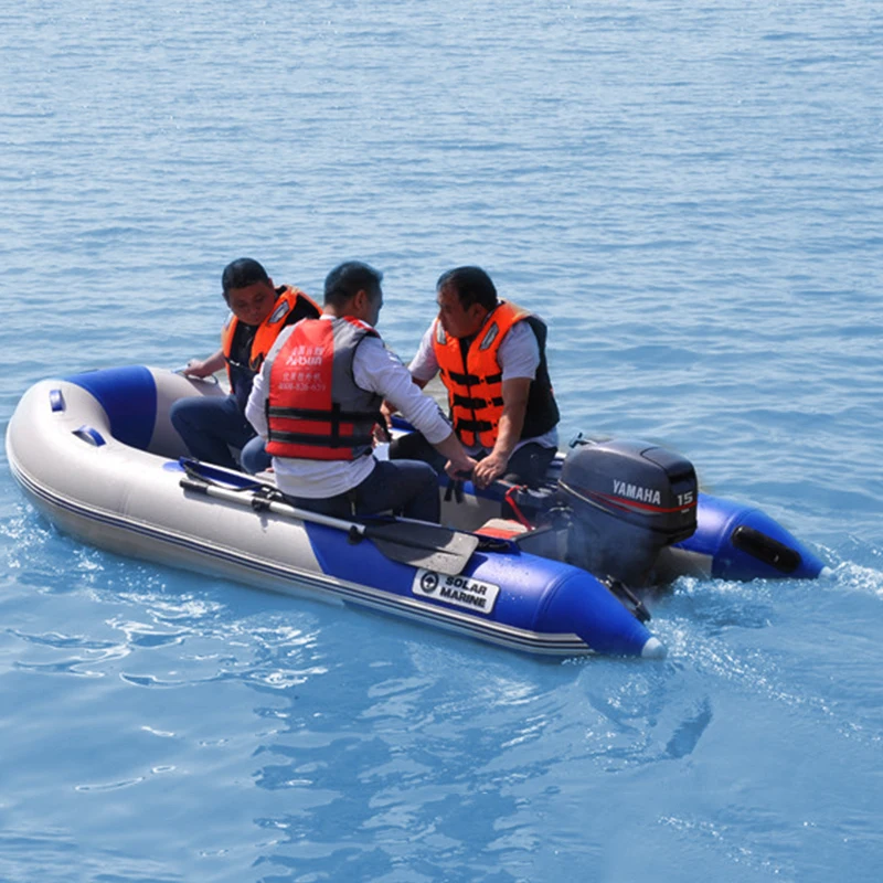 fishing boat rowing boat with aluminum floor PVC Inflatable Fishing Boat for Sale drop shipping