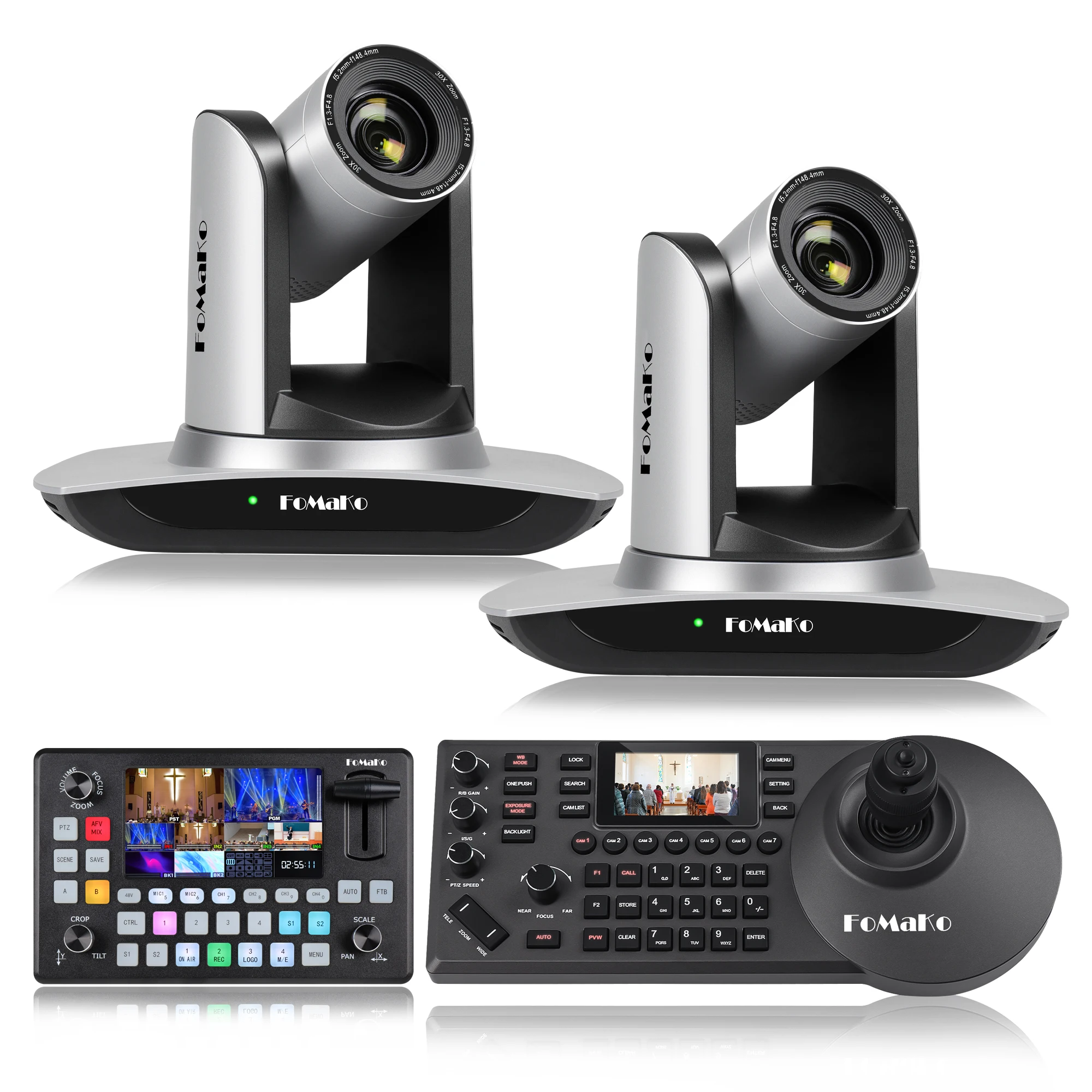 BH450 FMK30UH HDMI 30X PTZ-контроллер камеры PTZ и переключатель видеомикшера для прямой трансляции церкви