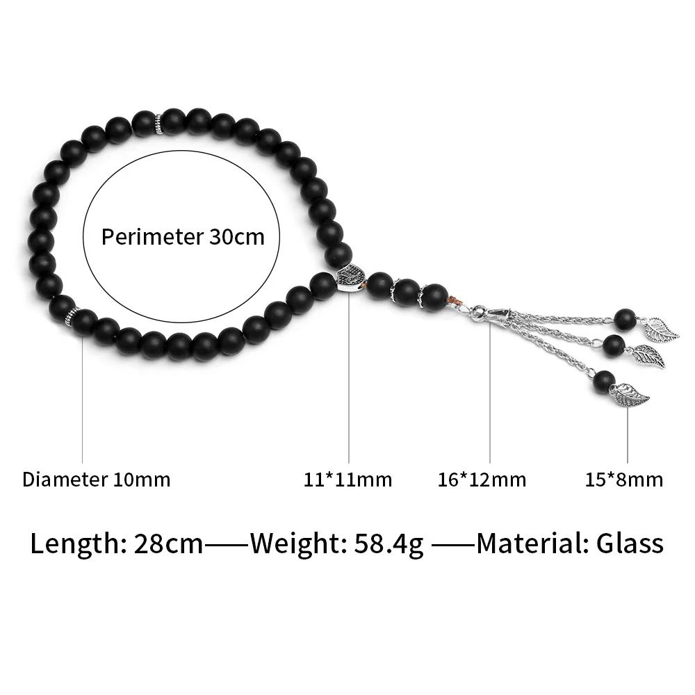 Natural gemstone Wholesale tasbeh prayer beads 10mm  hematite prayer beads 33 beads Islamic Muslim religious gifts