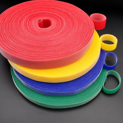 OEM/ODM 10 15 20 25 30 35 40 45 50MM Nylon Polyester Sticky Tape Industrial Strength Sew On Adhesive Hook And Loop Tape Velcroes