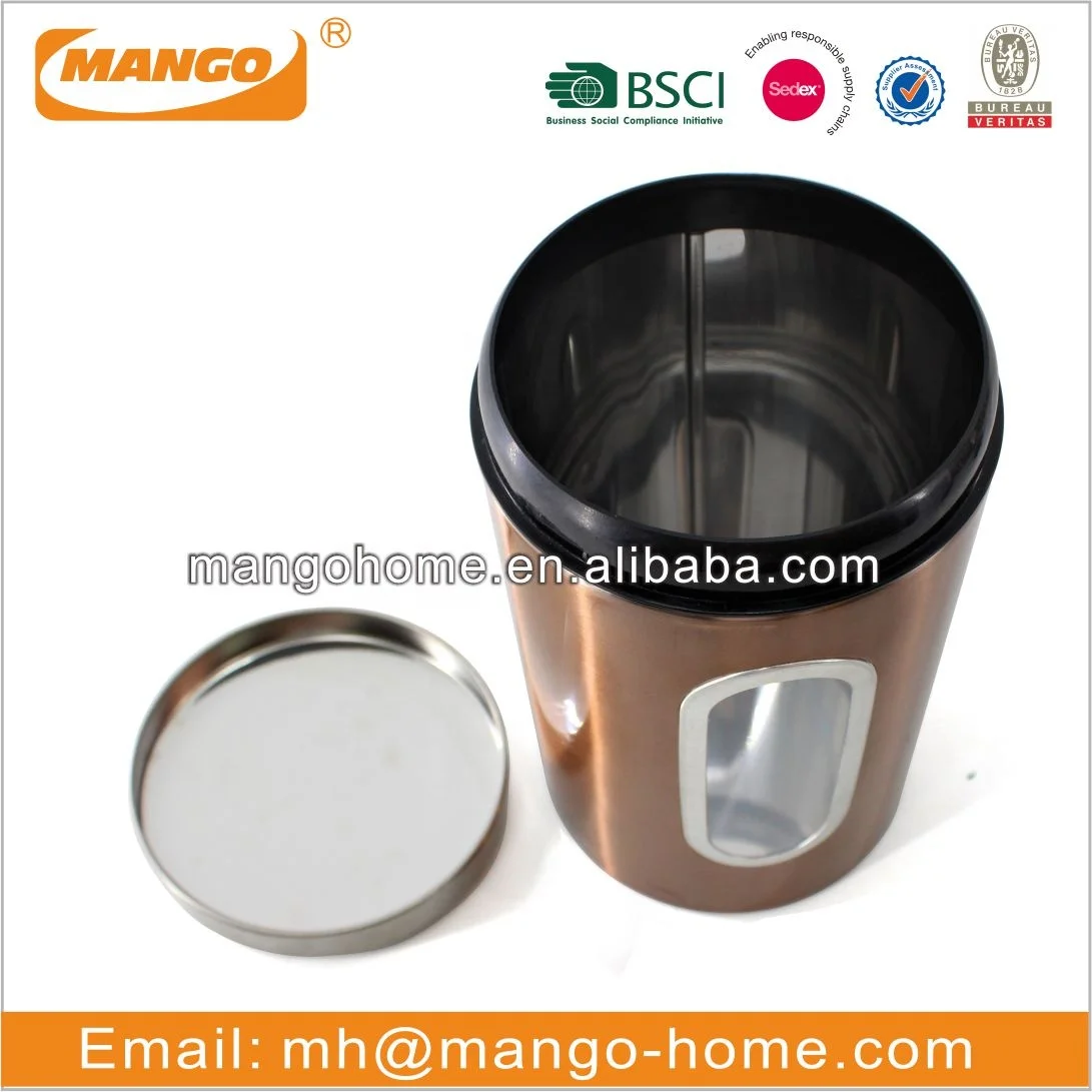 Airtight Tea Coffee Sugar Stainless Steel Kitchen Canister